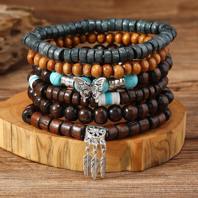 JAVMOO Gothic Bracelet Adjustable Punk Braided Leather Multilayer Grunge Set Bracelets Emo Metal Cuff Wrap Bangles Meaningful Gift - Image 2